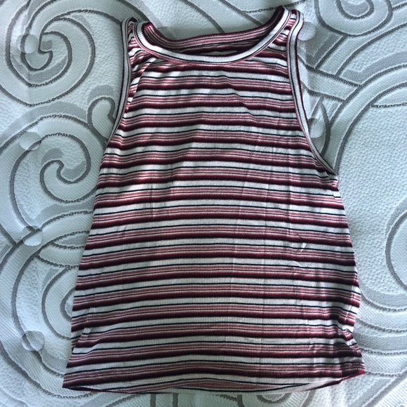 Red striped tank top - Picture 1 of 2